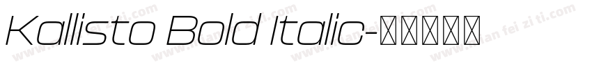 Kallisto Bold Italic字体转换